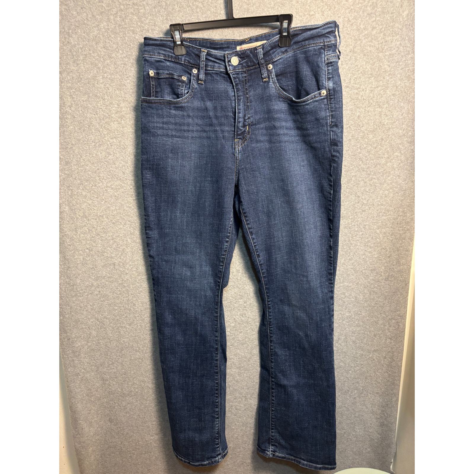 Levis 725 High Rise Bootcut Jeans Womens 31 Dark Wash Stretch Denim